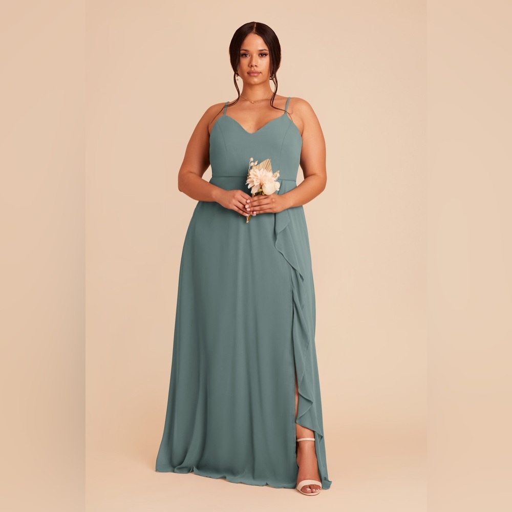 Birdy Grey Chiffon Sea Glass Theresa bridesmaid dress